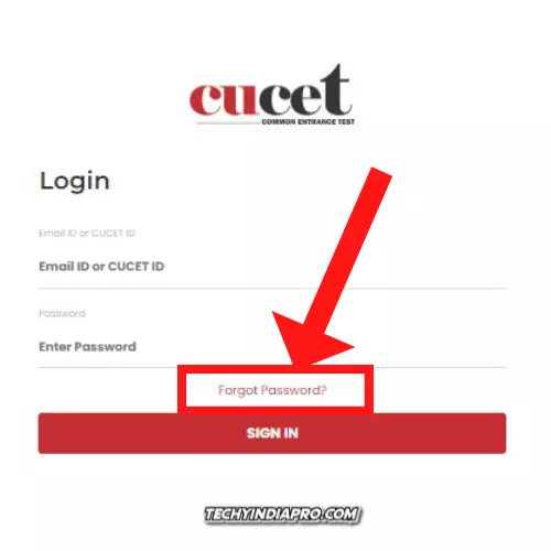 uims.cuchd.in Login Password Reset